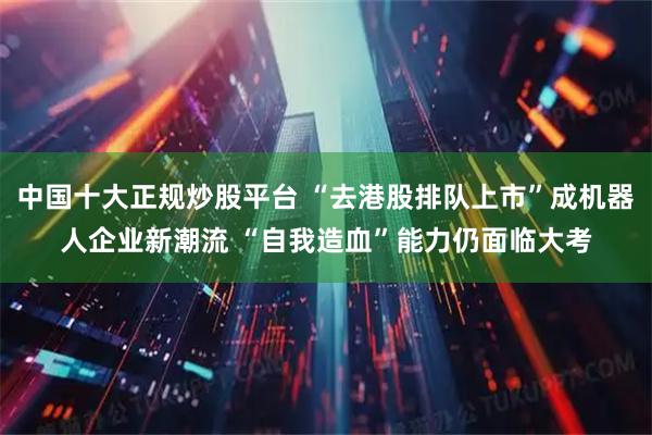 中国十大正规炒股平台 “去港股排队上市”成机器人企业新潮流 “自我造血”能力仍面临大考