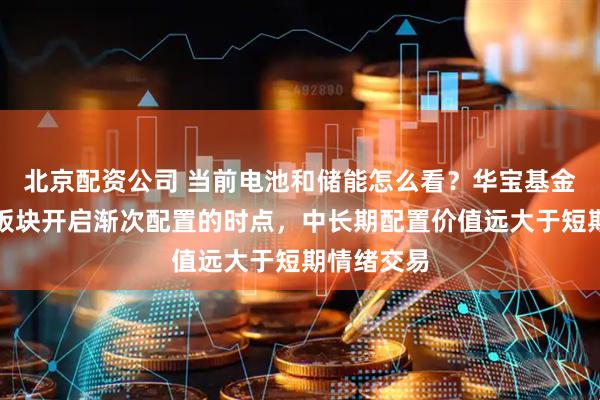 北京配资公司 当前电池和储能怎么看？华宝基金：新能源板块开启渐次配置的时点，中长期配置价值远大于短期情绪交易